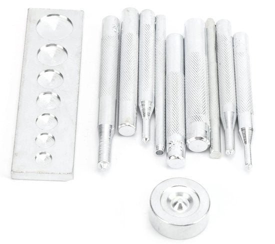 Strumento di installazione professionale - Set di installazione - Dadi di pressione - Attacco a click - Perforatrice rotonda - Acciaio inossidabile - Portatile e leggero