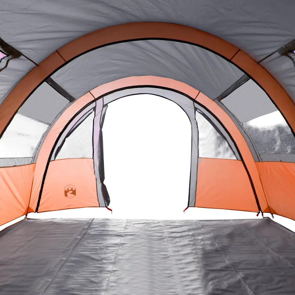 Tenda da Campeggio a Tunnel per 4 Persone Grigio e Arancione 94402