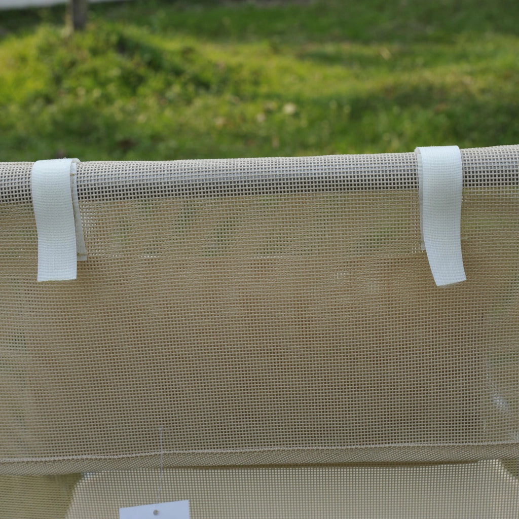 Lettino da giardino pieghevole con cuscino ¨C zephmum ¨C crema 120kg