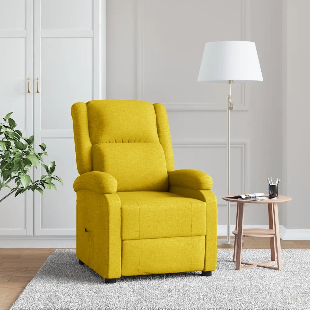 Poltrona Reclinabile Gialla in Tessuto 342746