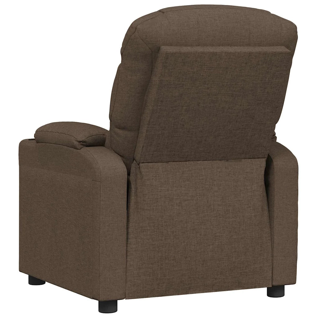Divano Sedia-Poltrona Reclinabile in Tessuto Marrone 616431