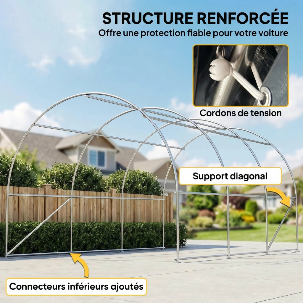 Tenda da giardino 5x3m con pareti laterali rimovibili protezione UV UPF 30+ beige