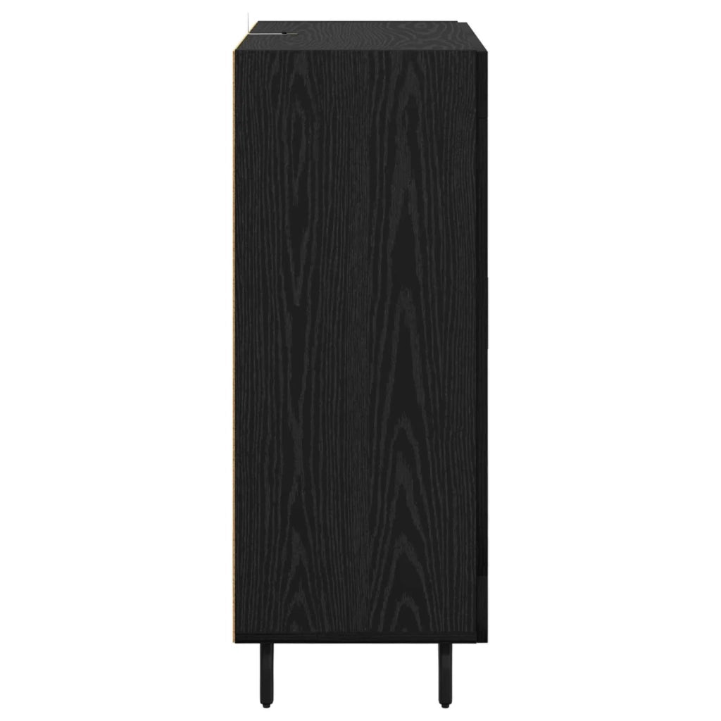 Credenza | Madia | Buffet da pranzo | Armadio da pranzo Rovere Nero 69,5 x 34 x 90 cm