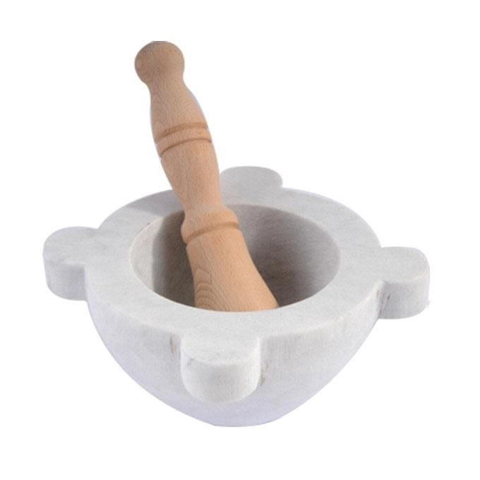 Mortaio Marmo Con Pestello Legno 18