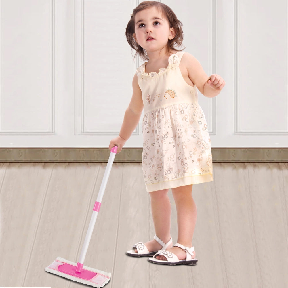 Set Pulizia Giocattolo per Bambini 9 Pezzi con Mocio e Secchio Mop Idea Regalo