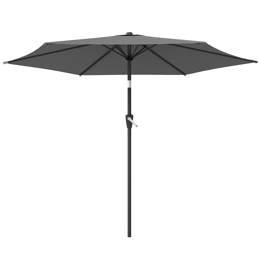 Ombrellone da balcone 270 cm pieghevole con manovella ¨C zephmum ¨C grigio scuro