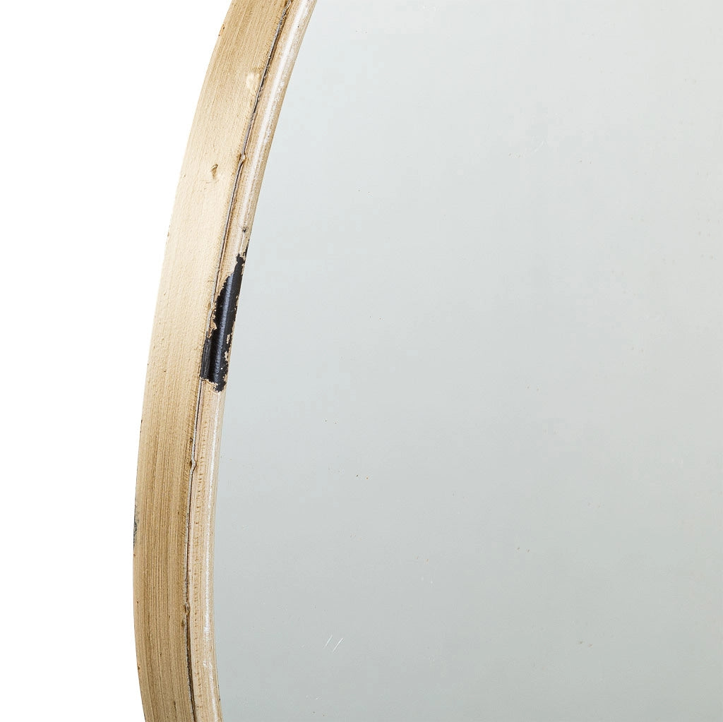 Specchio da parete in metallo oro e corda 25x2,5x36h