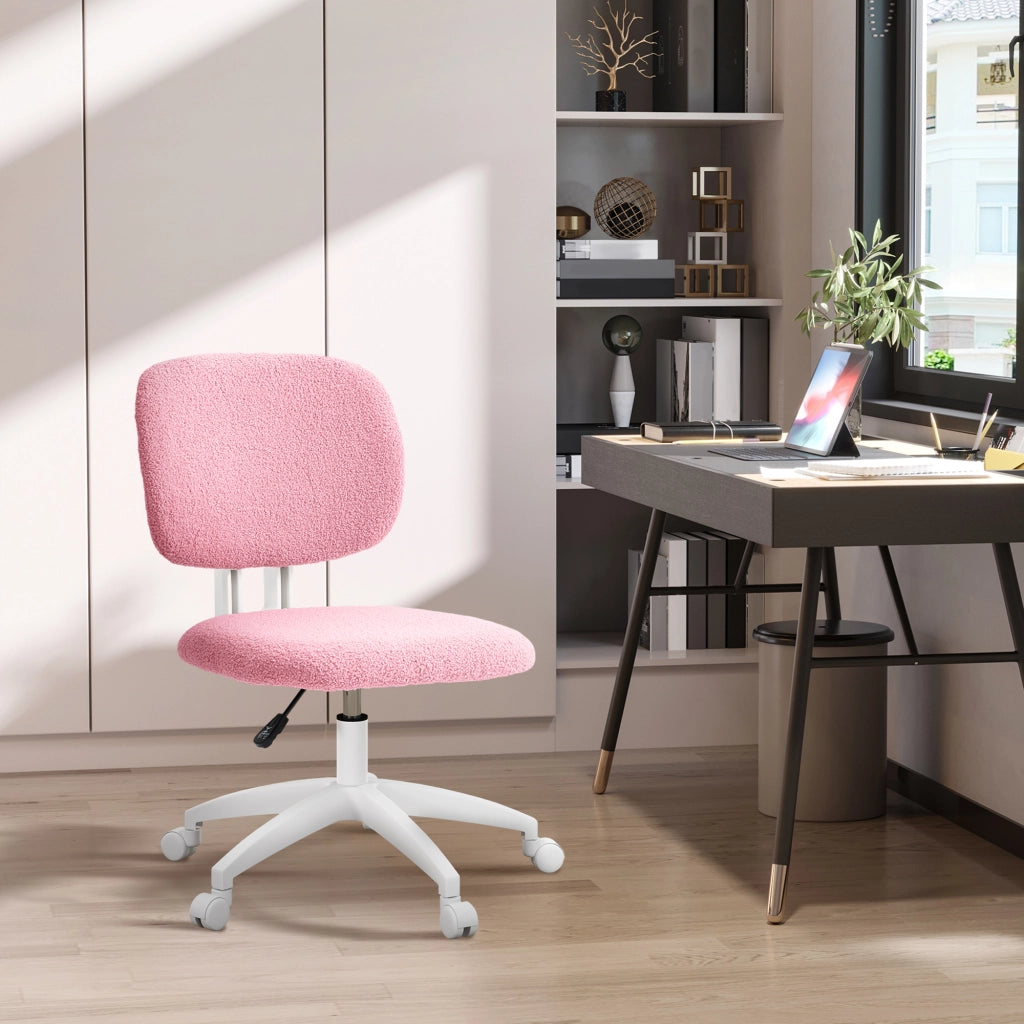 Sedia da ufficio girevole regolabile in altezza ¨C Zephmum ¨C Rosa 48x53x80-90cm