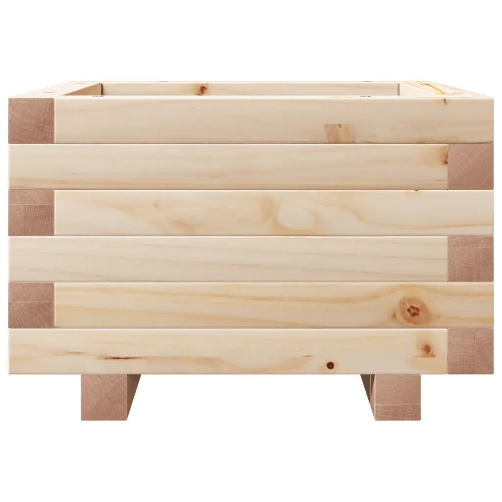 Fioriera da Giardino-Vaso da Esterno 40x40x26,5 cm in Legno Massello di Pino
