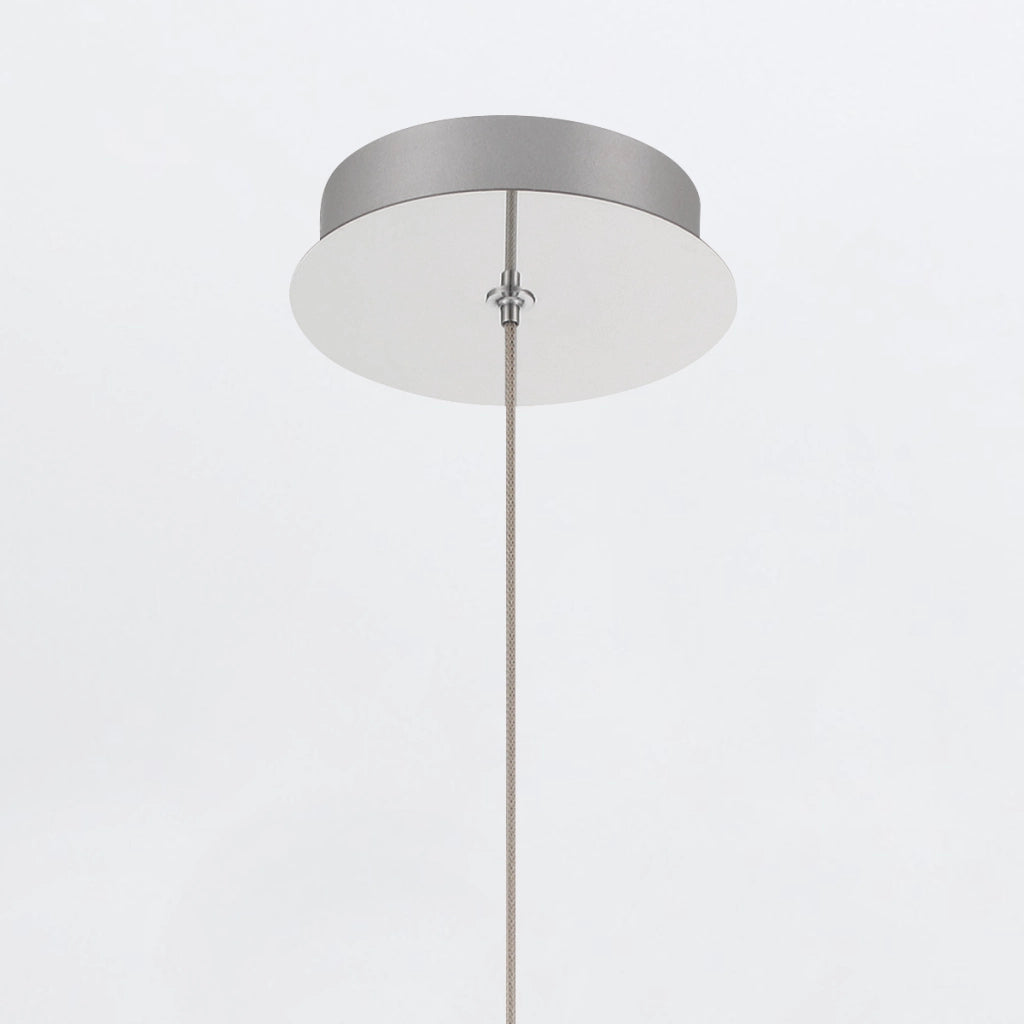 Sospensione Quintiesse Palmas sfera bianca nichel LED 12W