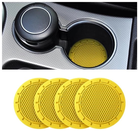 Supporto per bicchieri universale 4 pezzi - antiscivolo - duraturo - 7 cm di diametro - adatto per la maggior parte degli interni di auto