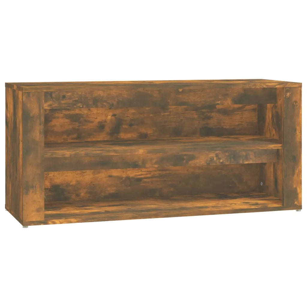 Scarpiera Rovere Fumo 100x35x45 cm in Legno Multistrato 816909