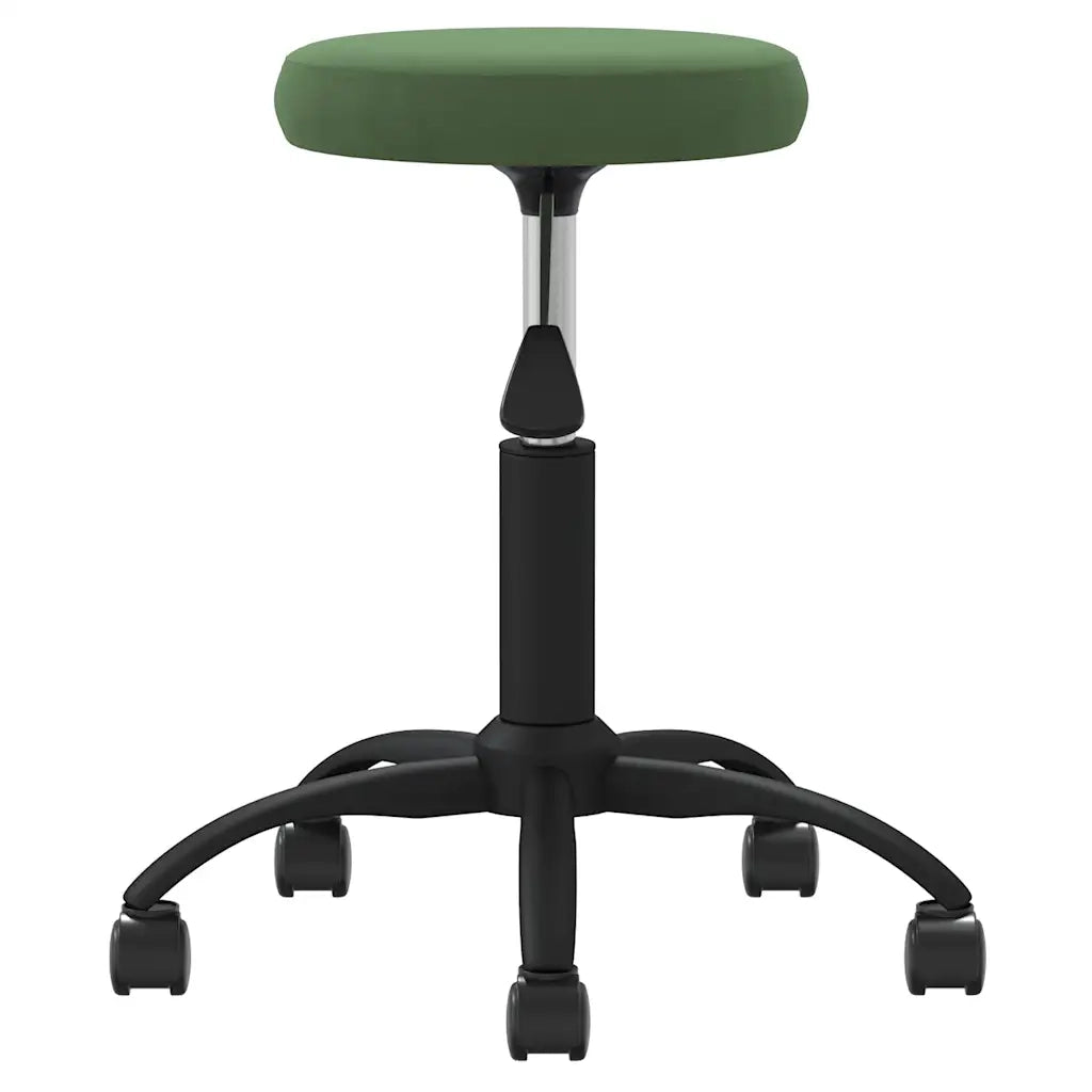 Sgabello da Massaggio in Velluto Verde Scuro CFW3812662