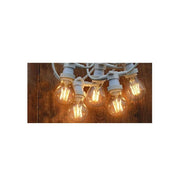 Trade Shop - Catena Luminosa Per Esterno Ip44 Cordoniera Portalampada 10xe27 11 Metri St-lv - Bianco