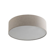 Plafoniera VIVIEN 48cm con Paralume Cilindrico in Tessuto Avorio e Attacco E27 per Illuminazione Soffitto - Rossini Group