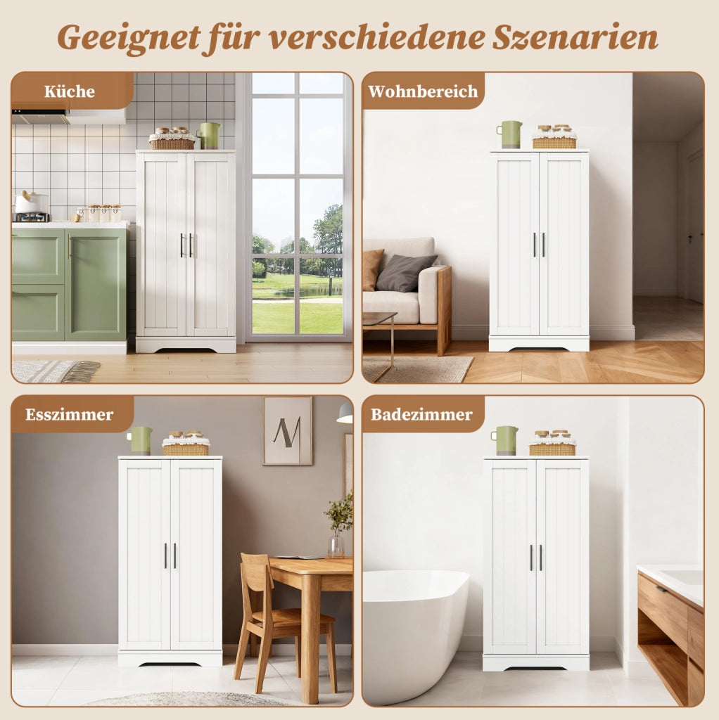 Armadio alto multifunzione 120x60x40 cm in MDF bianco con luce LED sensore