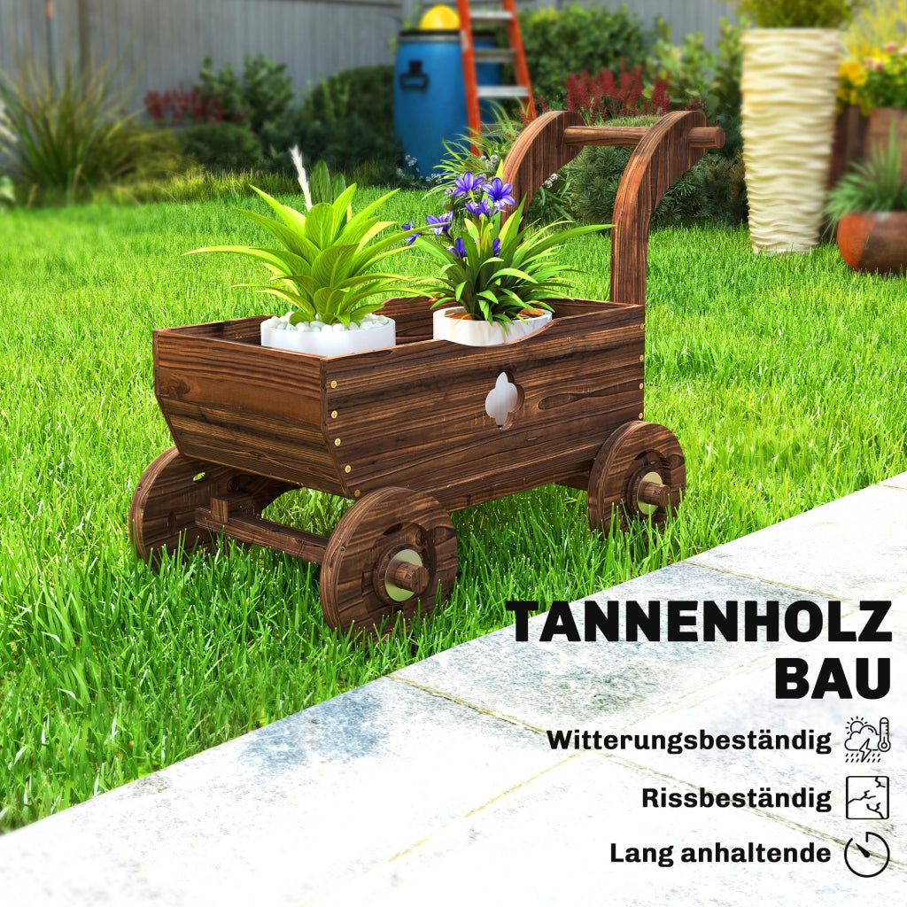 Hochbeet in Legno con Ruote ¨C zephmum ¨C 68x38x52cm