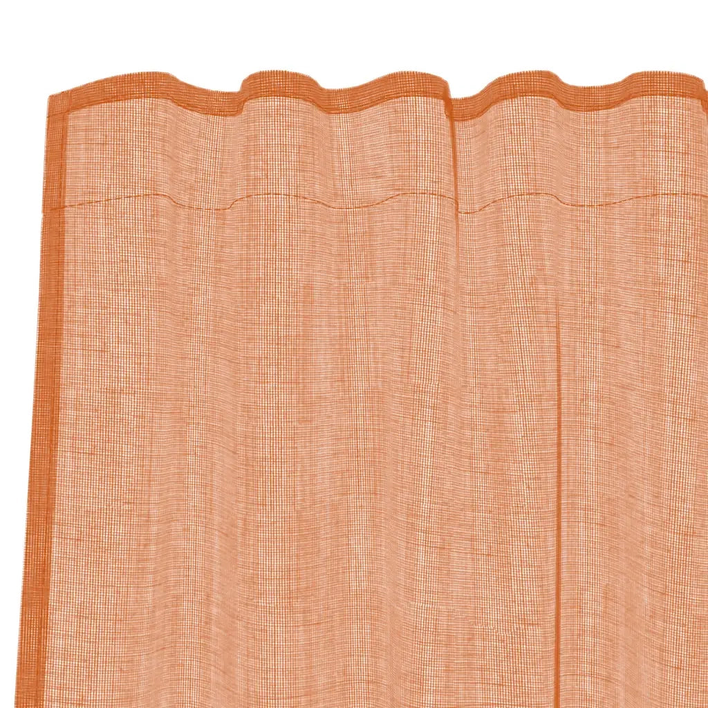 vidaXL Tende in Voile con Tasche per Aste 2 pz Terracotta