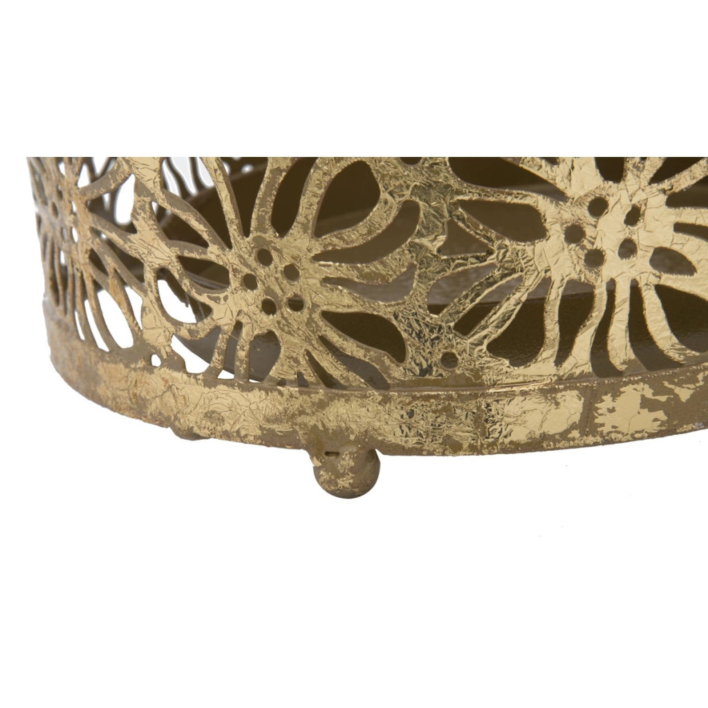 Porta Ombrelli VKH331, Oro, Metallo, 24x24x42 cm