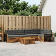 Set di divani da esterno 6 pz Naturale e Antracite 3383385