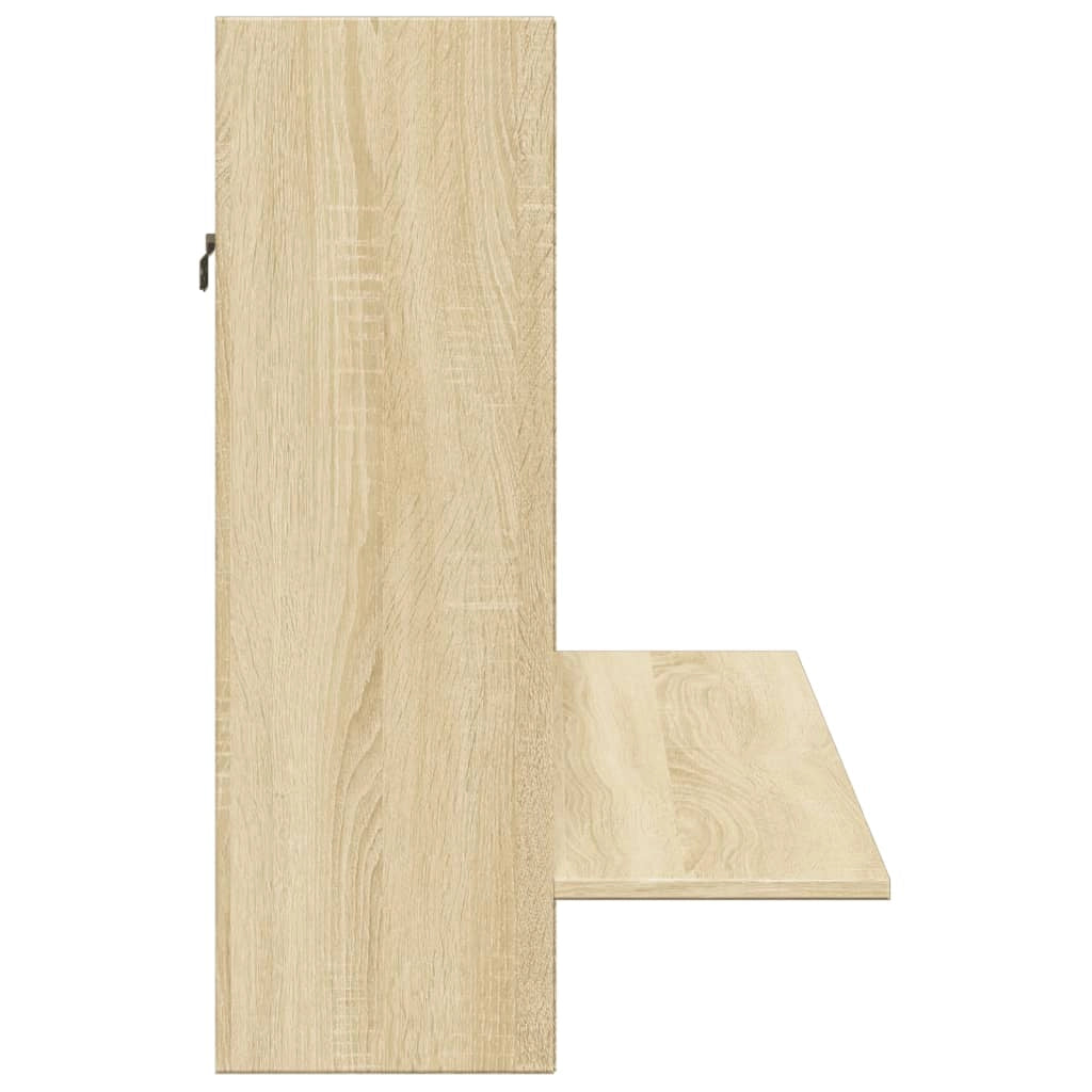 Scrivania tavolo postazione di lavoro mobile per computer studio a parete rovere Sonoma 105 x 48 x 75 cm legno ingegnerizzato marrone 02_0023878