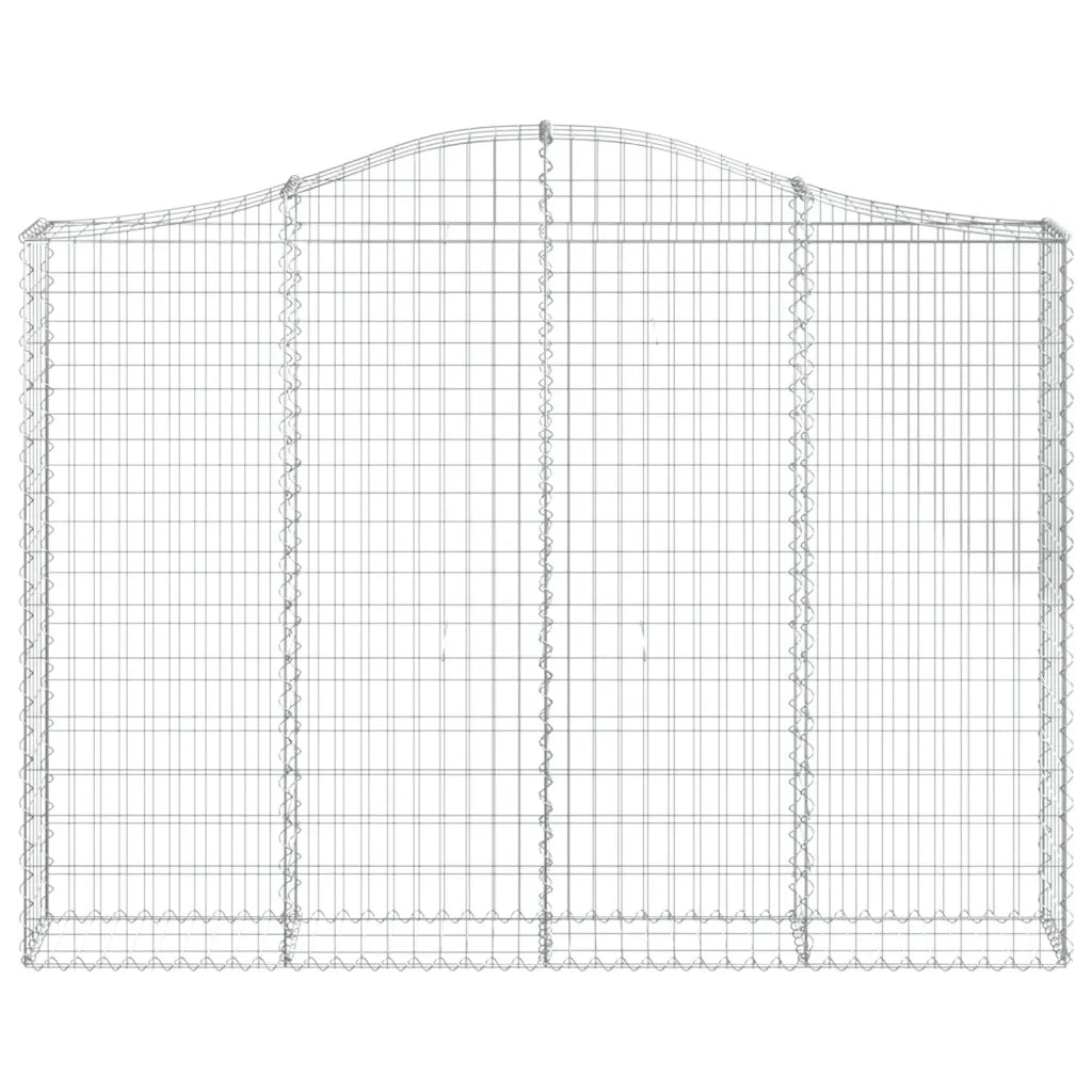 Cesto Gabbione ad Arco 200x30x140/160 cm Ferro Zincato 153387