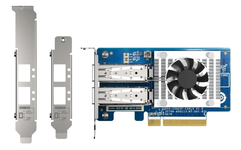 Qnap qxg-25g2sf-cx6 scheda di rete e adattatore interno fibra 25000 mbit/s