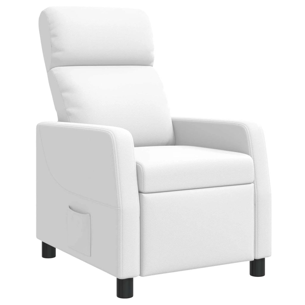 Divano Sedia-Poltrona reclinabile Bianco Similpelle 574984