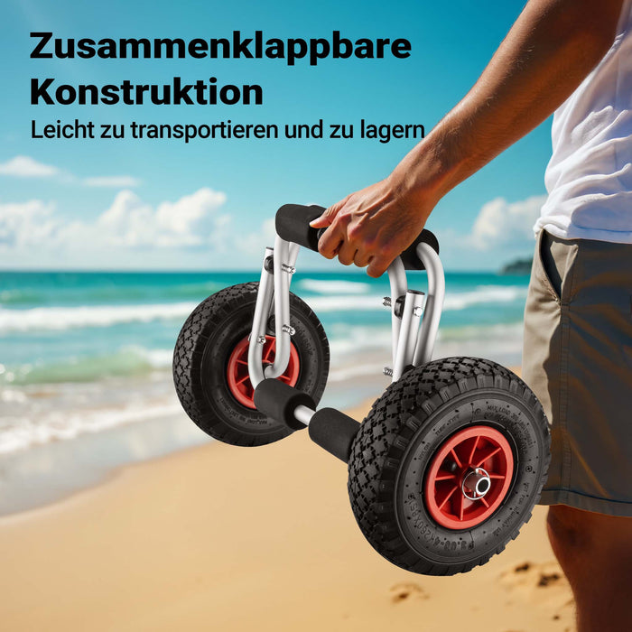 Carrello da trasporto pieghevole per kayak In alluminio Max 45 kg Per canoe e simili imbarcazioni