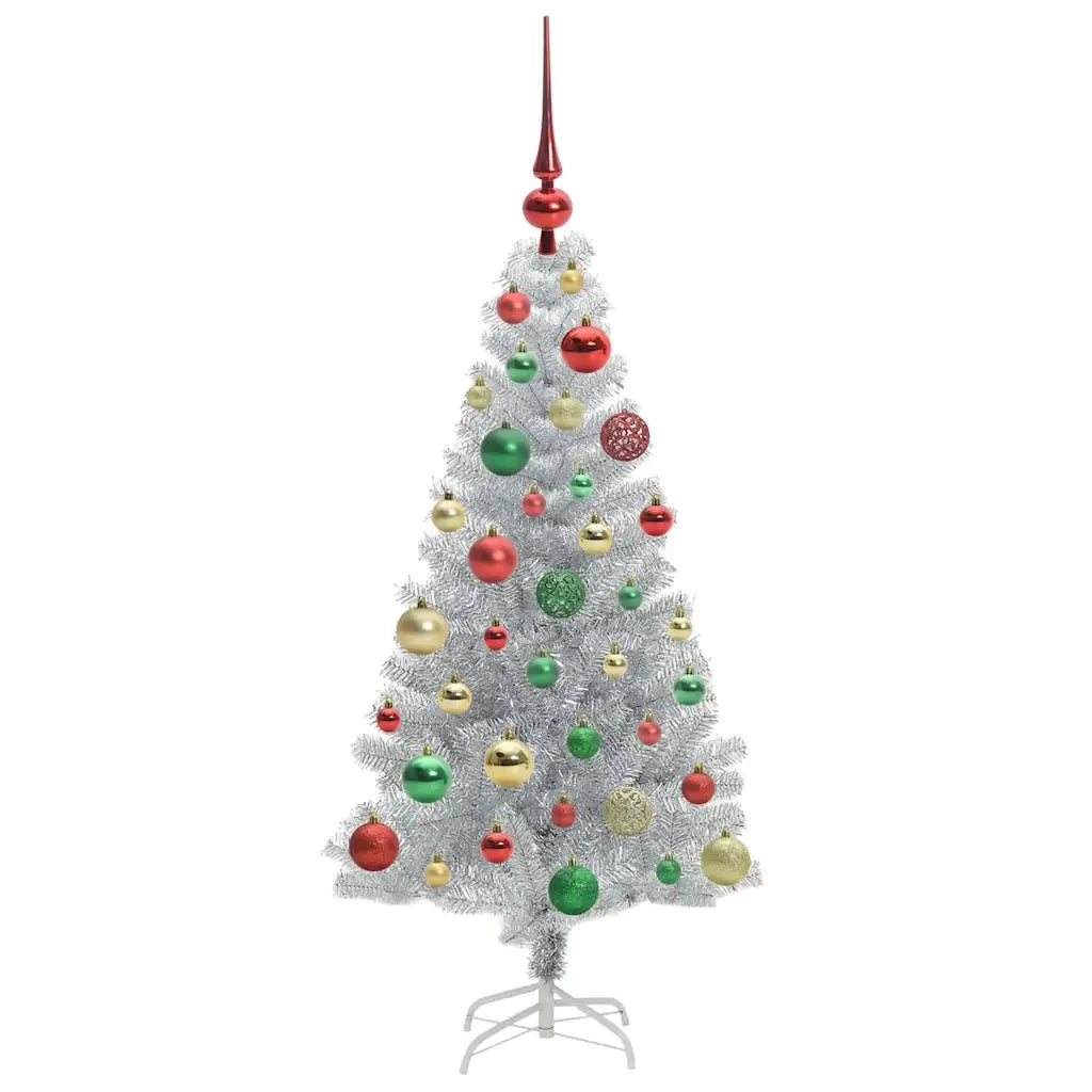 Albero di Natale con 150 LED con supporto Argento 120 cm PET 3396660