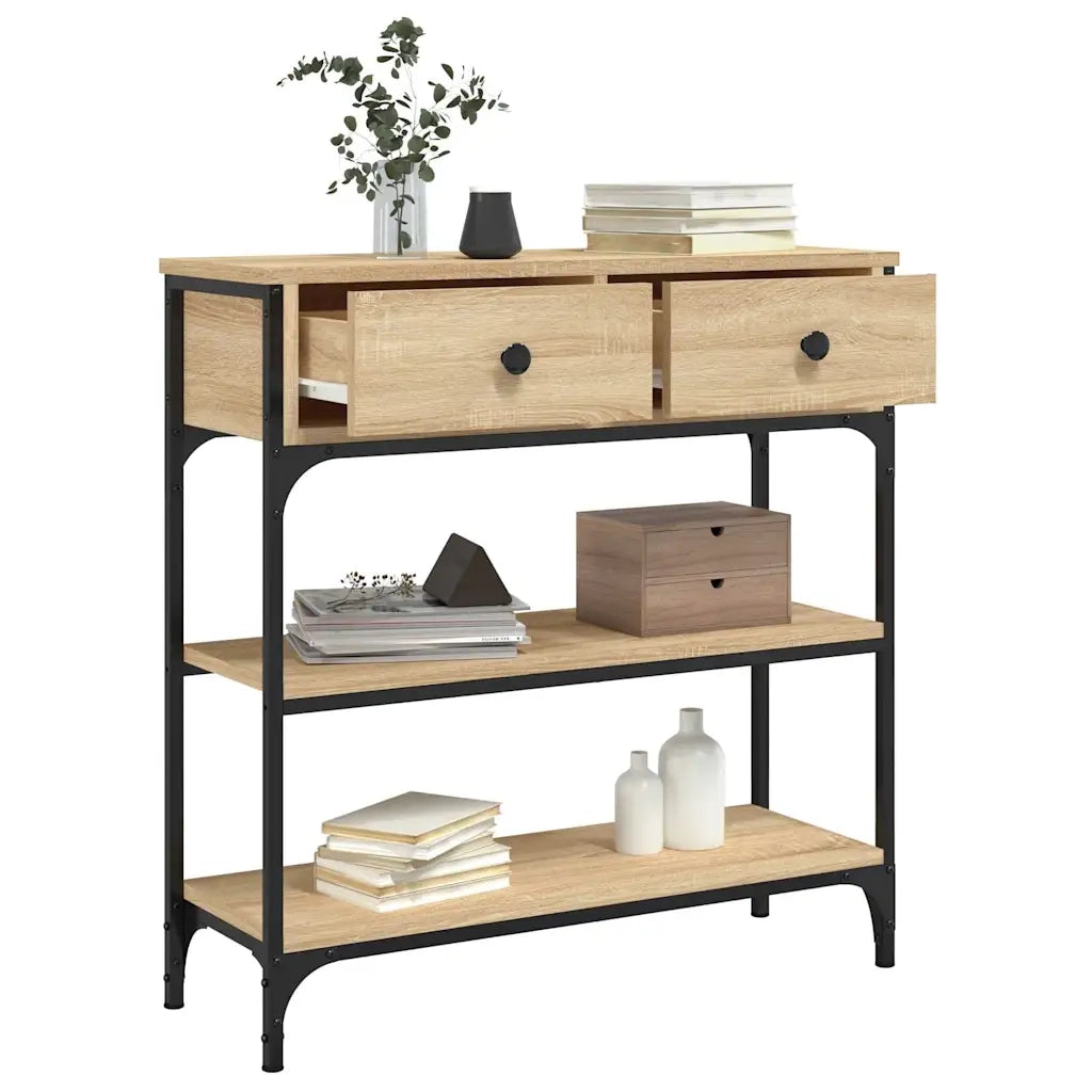 Tavolino Consolle Rovere Sonoma 72,5x25x75cm Legno Multistrato 834186