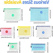Set di documenti trasparenti con chiusura a cerniera - A4 A5 A6 B5 B6 B8 - contenitore trasparente - borsa a rete - per documenti cosmetici scuola articoli da viaggio