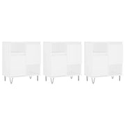 Buffet credenza cassettiera armadio mobile contenitore organizer per cucina soggiorno salotto 3 pezzi legno ingegnerizzato bianco 02_0037007