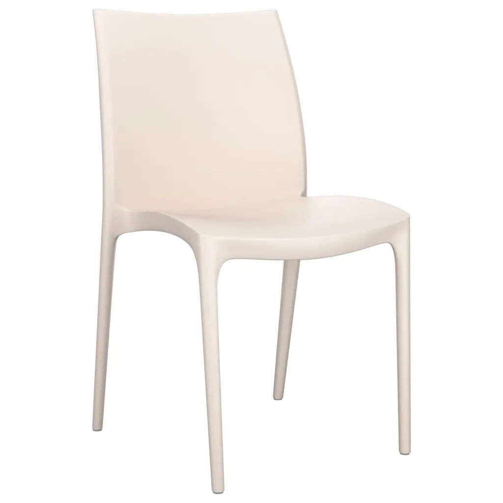 Sedie da Giardino 2 pz Crema 50x46x80 cm in Polipropilene 364733