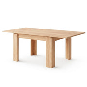 Tavolo Allungabile Moderno Da 4 A 8 Persone Con Gambe Spesse Design Minimal Meccanismo Centrale Estensibile Ideale Per Cucina Sala Da Pranzo 90 X 90 180 X 90 Cm Rovere