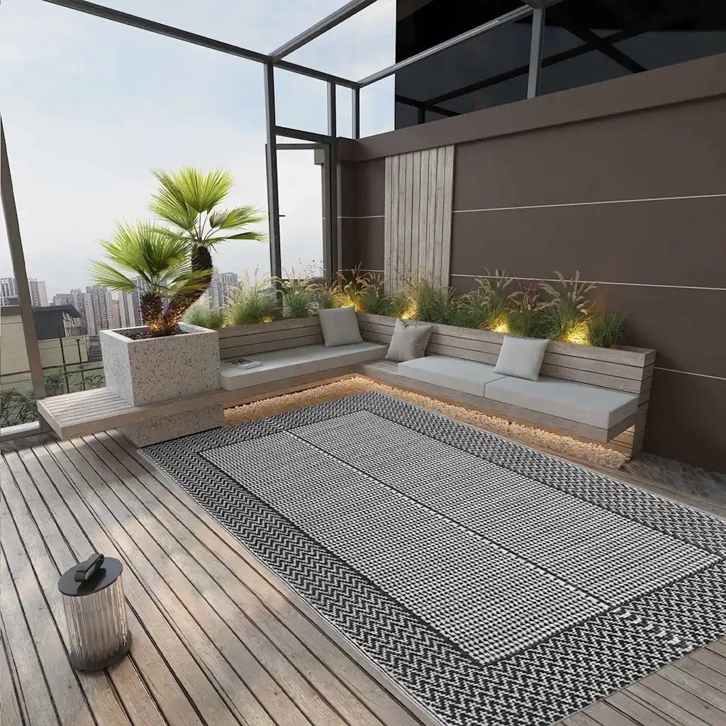 Tappeto da Esterni ARAKIL Grigio 190x290 cm in PP CFW7249729