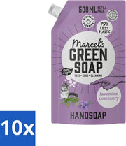 Sapone per le Mani con Lavanda e Rosmarino - 500 ml - Confezione in Bulk - 10 pezzi