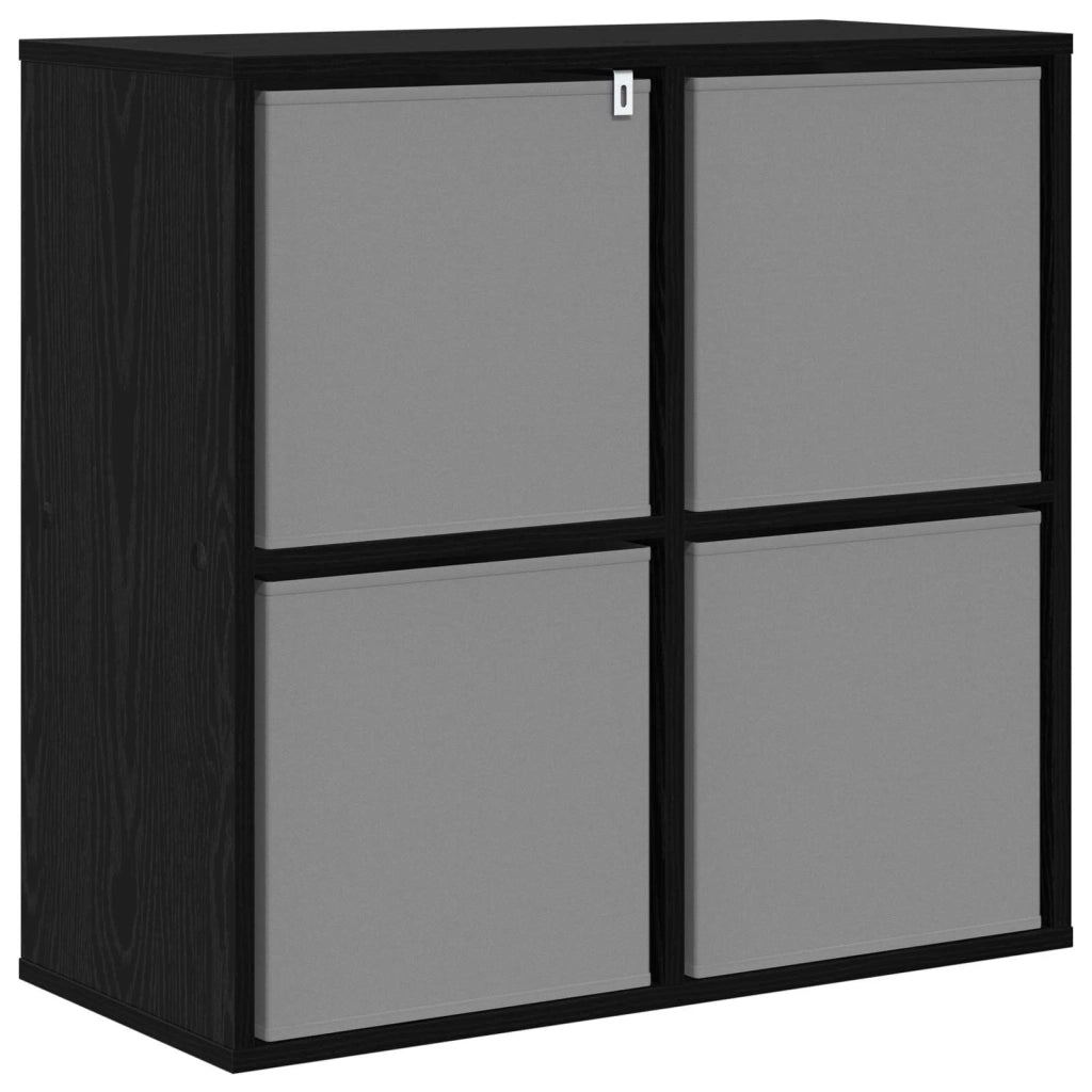 Credenza con cassetto Rovere Nero 68,5 x 32 x 67 cm 8000541