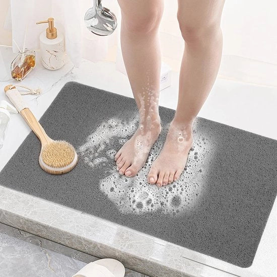 Matte anti-slip in PVC morbido e impermeabile, 40 x 60 cm, Grigio