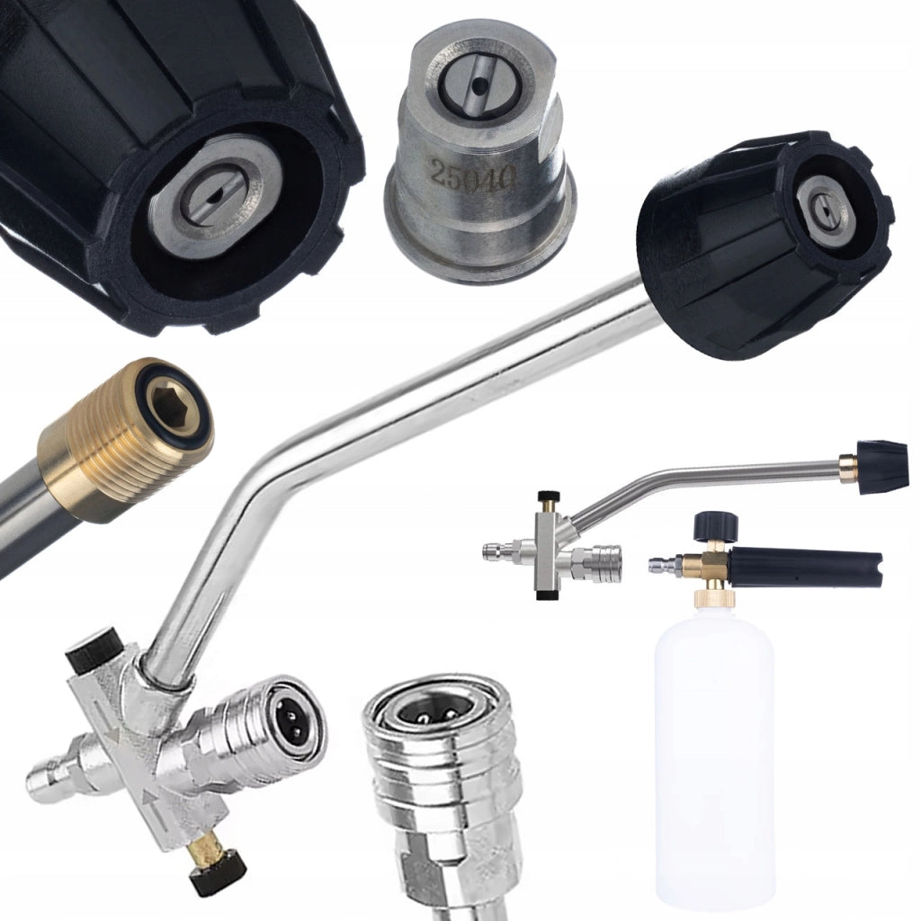 Lancia Doppia 2 in 1 DualJet Pro 1/4" 27cm – Acciaio Inox e Ottone | Quick Connect