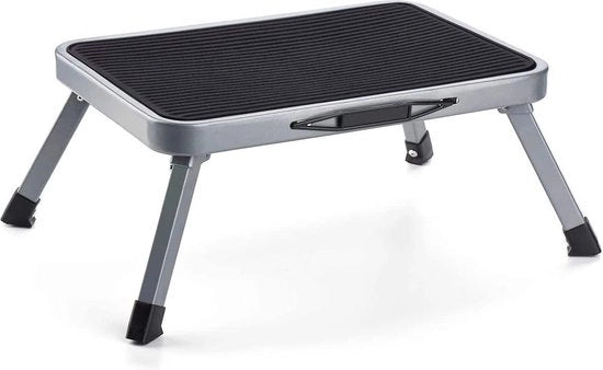 Trapladder a 1 tredino, piccola trapladder, ripiegabile, Nero, scala, ripiegabile, scala a piu passi, caravan, gradino, fino a 150 kg sostenibile, larghezza gradino