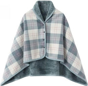 Poncho per donne, cappuccio invernale, cappotto a maglia per donne, cappuccio aperto a girocollo, degen invernale, coperta di lana spessa in pile.