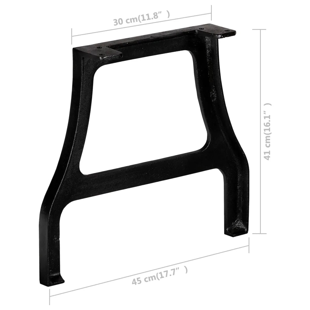Gambe per Tavolino da CaffÃ¨ 2 pz a Forma di A in Ghisa cod mxl 58278