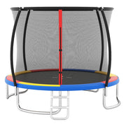 Trampolino da esterno 366 cm con rete di sicurezza e scala-Trampolino ricreativo pesante per bambini e adulti Colorato