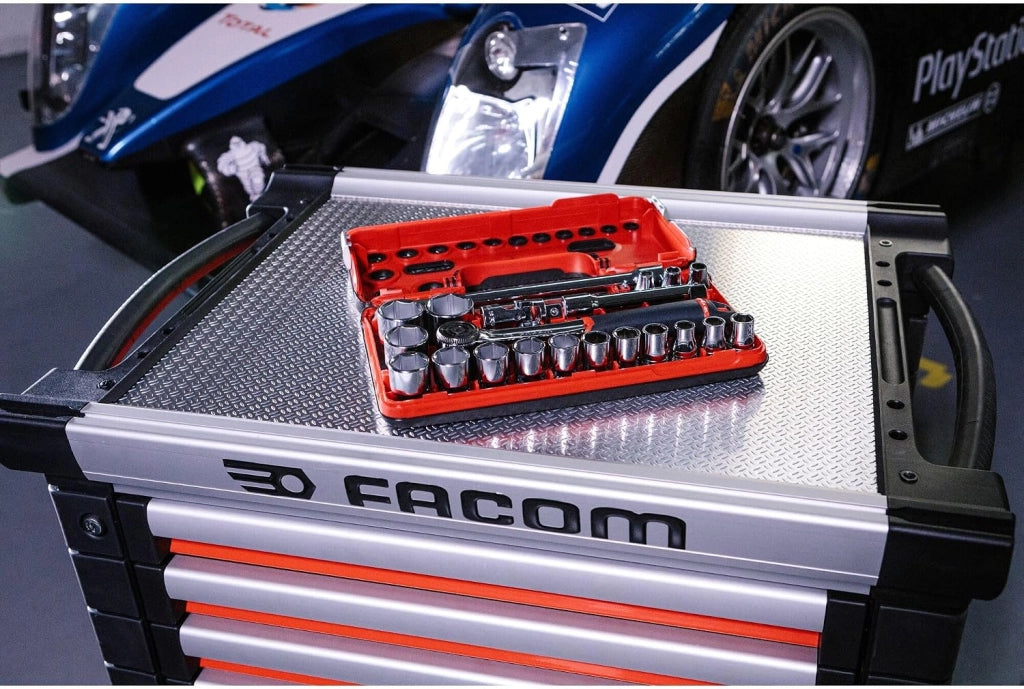 FAC30972 - Set di 21 cricchetti impermeabili e bussole 1/2 esagonali metriche 161DBOX1PB