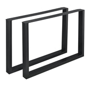 Set di 2 gambe rettangolari per tavolo in metallo 100 cm nero 03_0003667