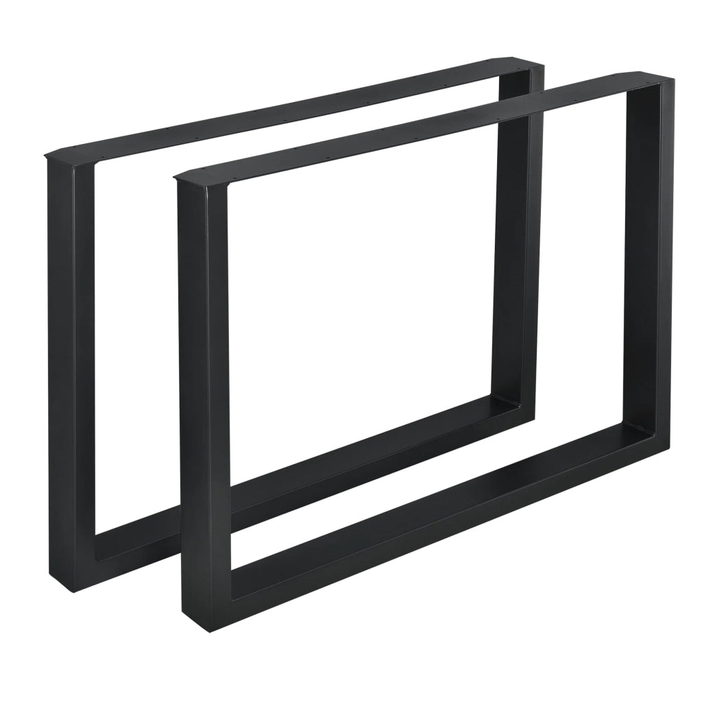Set di 2 gambe rettangolari per tavolo in metallo 100 cm nero 03_0003667