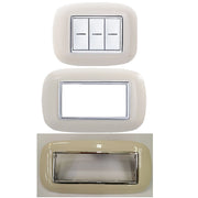 Trade Shop - Placca Oval 3 4 6 Moduli Colore Sabbia Compatibile Con Bticino Axolute -