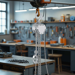 Paranco a catena manuale VX-0.25 in alluminio, capacità di carico 250 kg, altezza di sollevamento 3 m, catena di carico G100, leggero e compatto, per impieghi gravosi