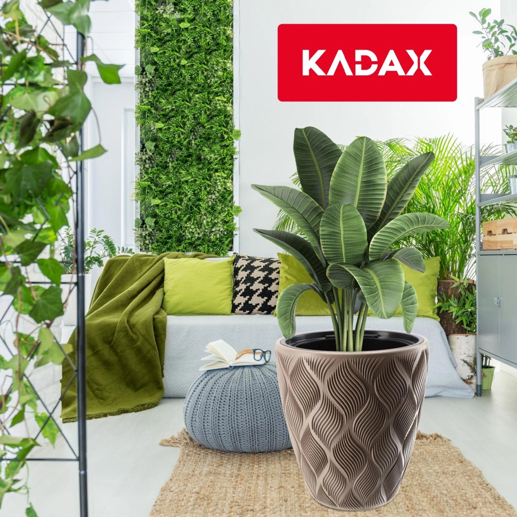 Vaso da fiori KADAX con inserto 32 cm, copertura in plastica alta